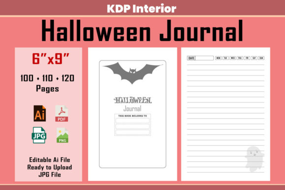 Halloween Journal KDP Interiors 6x9 in for Creators