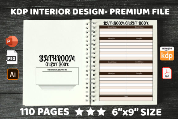 KDP Interiors Bathroom Guest Log Book Template