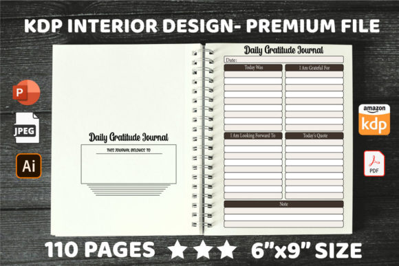 KDP Interiors Daily Gratitude Planner & Activity Log