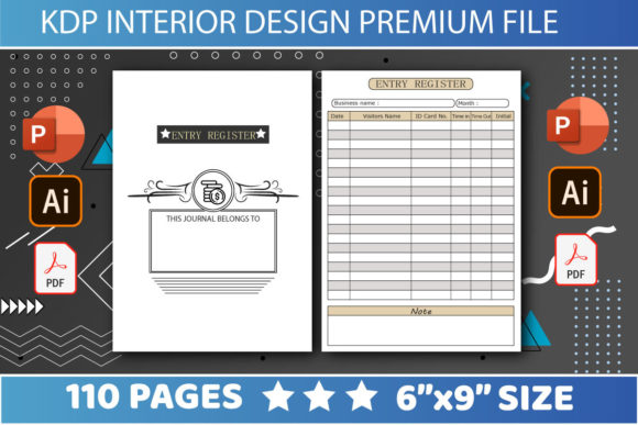 KDP Interiors Entry Register Log Book: Streamlining Documentation and Workflow Tracking