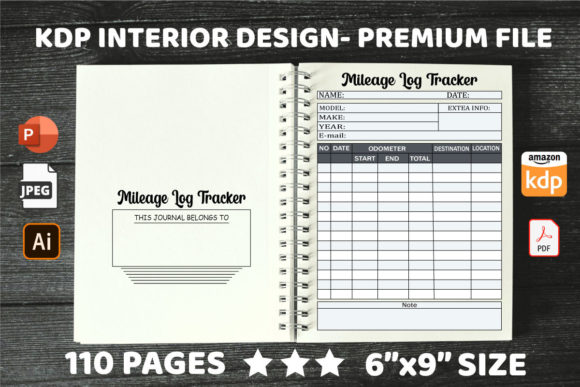 KDP Interiors Mileage Log Tracker: Optimizing Your 6x9 No-Bleed Template for Success