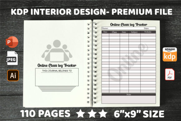 KDP Interiors Online Class Log Tracker: Editable Template