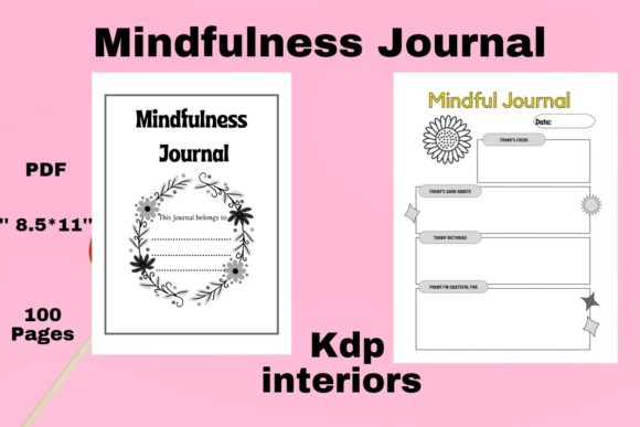 Mindfulness Journal KDP Interiors for Anxiety Relief
