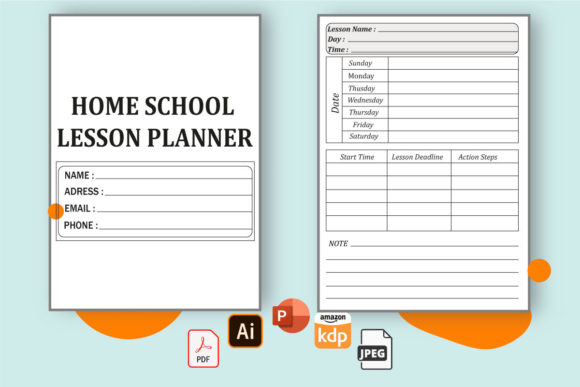 Strategic Implementation of KDP Interiors Home School Lesson Planner for Professional Organization