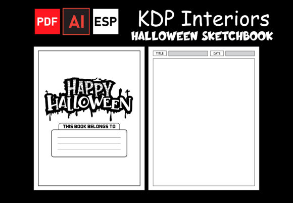 Streamlining Q4 Publishing with Halloween Sketchbook KDP Interiors 1