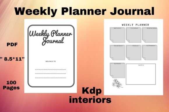 Weekly Planner Journal KDP Interiors Guide